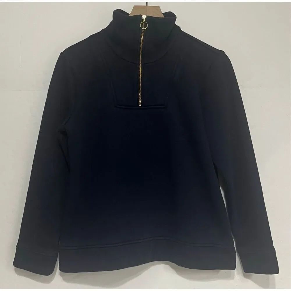 Talbots Navy Blue 1/4 Zip Sweatshirt   Size M